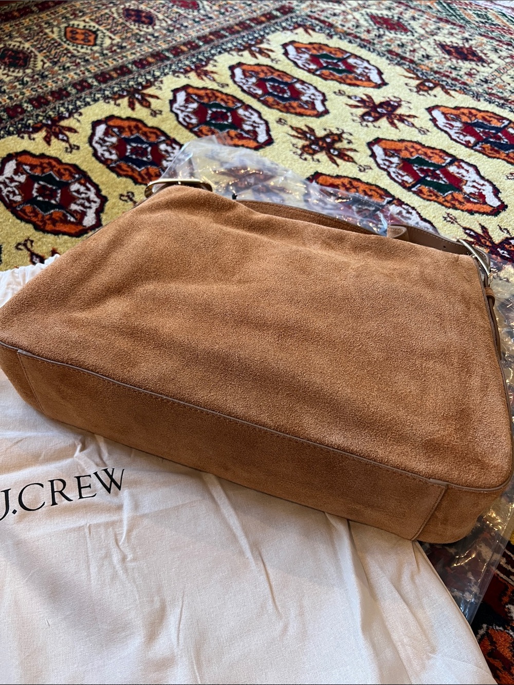 J. Crew Berkeley Suede Hobo Shoulder Bag in Tan - Picture 9 of 10
